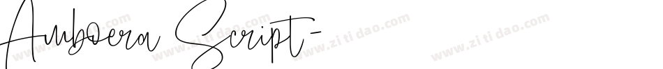 Amboera Script字体转换